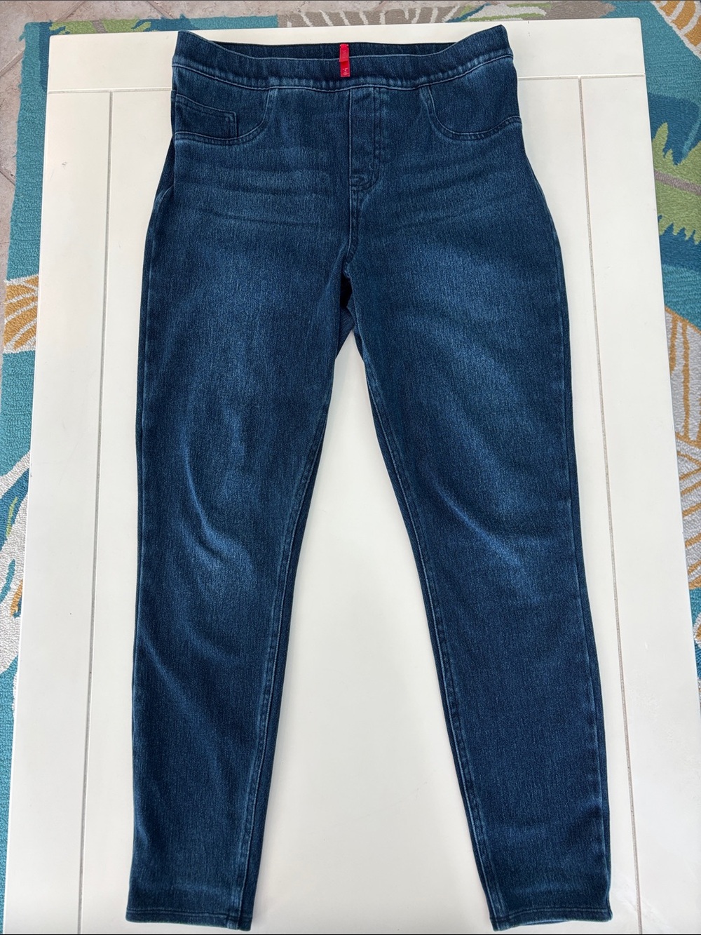 Spanx Dark Blue Skinny Stretch Jeggings. Large